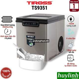 Máy làm đá viên gia đình Tiross TS9351 - Tối đa 13kg/ngày [TS9352 - 15kg/ngày]