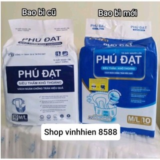  Tã bỉm dán Phú đạt Có vách hai bên   10 gói 100miếng  Sizetừ 40-80kg dành cho người già phụ nữ sau sinh siêu thấm hút 