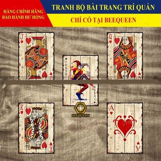 [20 Mẫu] Tranh Bộ Bài Trang Trí - Tranh Trang Trí Quán Cafe, Pub, Bar, Barber, Tattoo...