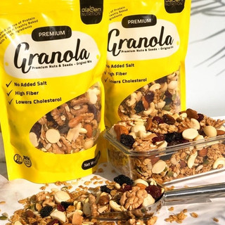  Olaben Nutrition combo 2 túi Hạt granola 500g-ngũ cốc giảm cân nướng mật ong vanila 