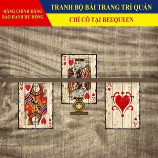 [Album 16 Bộ] 3 Tranh Bài JQK  Trang Trí Chất Cơ-Rô -Nhép - Bích Trang Trí Quán Cafe, Pub...