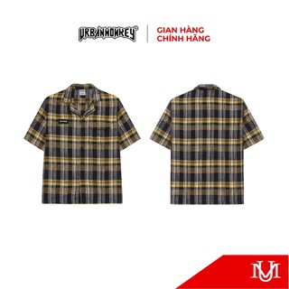 Áo sơ mi shirt unisex urban monkey " medelline shirt " chất liệu vải tweed phối màu vàng đen sọc caro trendy