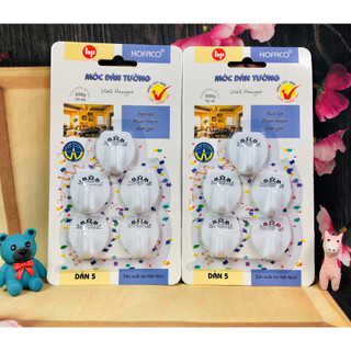 Móc dán tường trang trí họa tiết đơn giản, siêu tiện lợi - Móc dán 5 HPG09