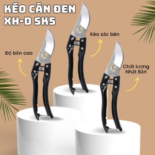 Kéo cắt cành cán đen SK5 200mm, kéo cắt tỉa cành cây, lưỡi cong sắc bén ôm vết cắt, cắt nhẹ nhàng hơn (Vườn Sài Gòn)