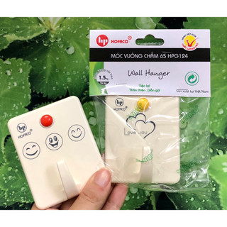 Móc dán tường Hồng Phát bằng nhựa dễ thương - Móc dán dính tường vuông HPG124