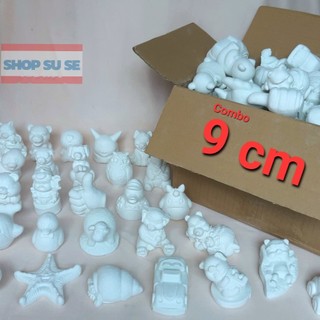 Combo 50 tượng thạch cao cho bé tô màu. Cao khoảng 9 cm. Sản phẩm không bao gồm màu.