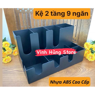 Kệ Để Cốc Trà Sữa, kệ đựng ly, cốc trà sữa, kệ ống hút nhựa ABS đúc nguyên khối