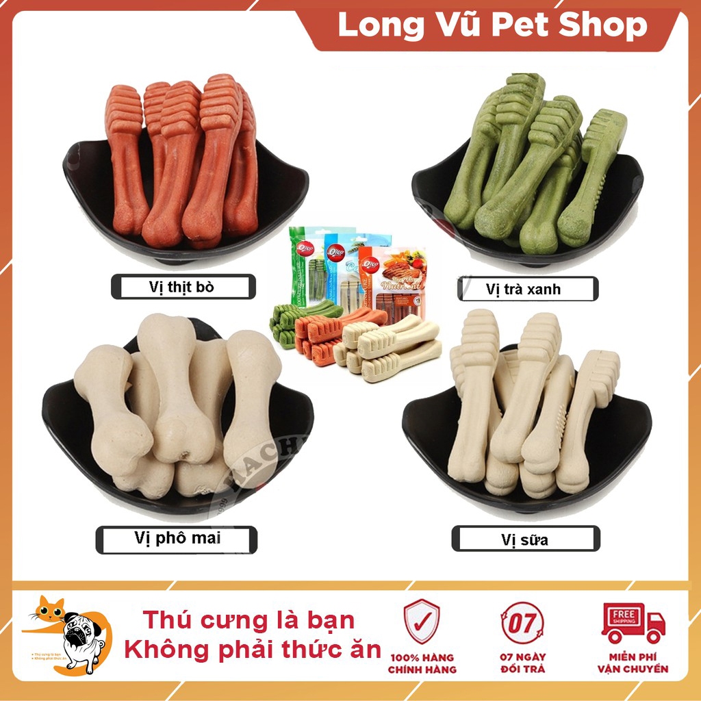 Xương Gặm Sạch Răng Cho Chó Orgo Sạch Răng Thơm Miệng Xương Canxi Cho Chó - Long Vũ Pet Shop