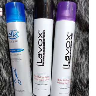 Keo xịt tóc cứng mềm lavox, kella