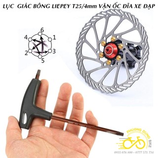 Lục giác bông Liepey T25/4mm vặn ốc đĩa xe đạp