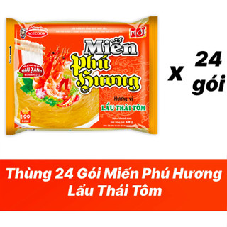 ( Thùng 24 gói ) Miến Phú Hương Lẩu Thái Tôm 58gr