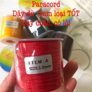 🌺 1 Cuộn dây dù HÀNG ĐẸP paracord size 1-2mm đan vòng phong thủy nam nữ Dây Đẹp có lõi