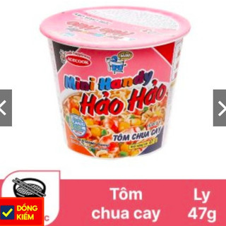    Thùng 12 ly   Mì Mini Handy Hảo Hảo Tôm Chua Cay 47g 