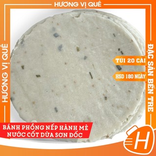 Bánh phồng nếp hành mè nước cốt dừa sơn đốc - túi 20 cái - đặc sản bến tre
