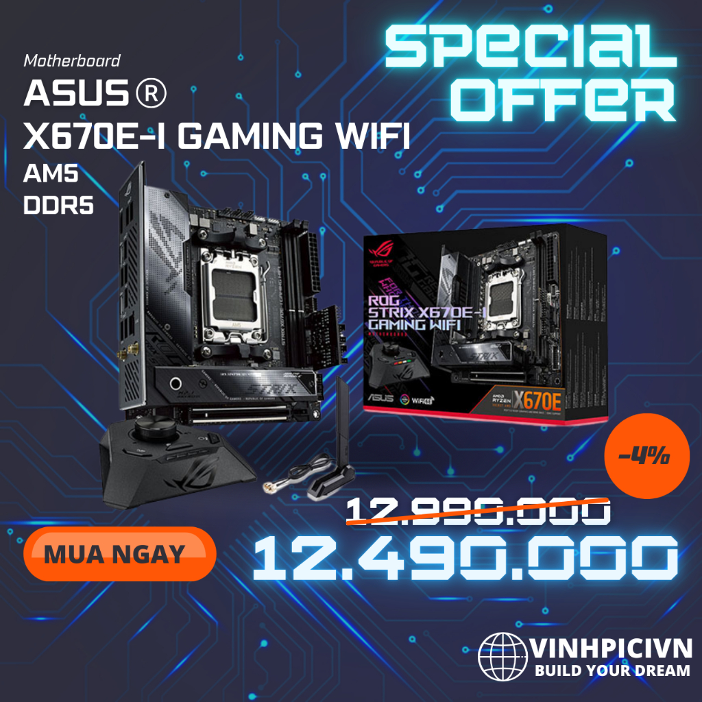 Mainboard ASUS ROG STRIX X670E-I GAMING WIFI [NEW]