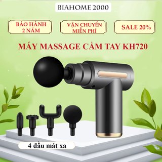Máy massage cầm tay 4 đầu 6 chế độ rung, Máy massage mini, Máy massage toàn thân giúp giảm đau nhức mệt mỏi