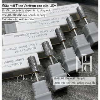 Đầu mài titan bo đầu, đầu mài vonfarm, đầu mài siêu mịn, đầu mài siêu phá, đầu mài nail cao cấp