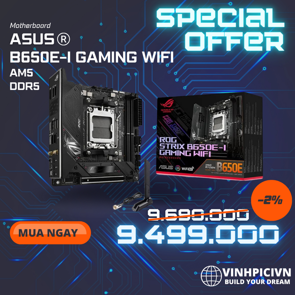 Mainboard ASUS ROG STRIX B650E-I GAMING WIFI [NEW]