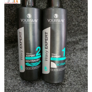 1 cặp Uốn lạnh Yourway Normal dùng cho tóc thường 500ml
