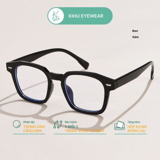 Gọng kính mắt cận nam nữ dáng vuông chất liệu nhựa cao cấp thời trang 3351 - Kihueyewear
