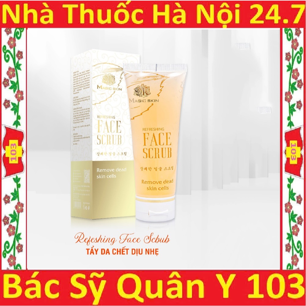 Tẩy da chết mặt dịu nhẹ Magic Skin Refreshing Face Scrub remove dead skin cells magicskin (FACE)