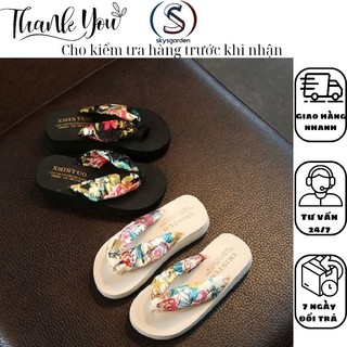 Dép Đi Biển Bé Gái Dép kẹp Mẹ Và Bé In Hoa XMISTUO Đế Xốp Siêu Nhẹ Size 25 - 41