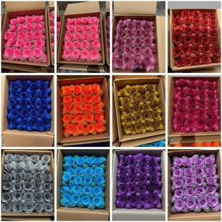 Hoa sáp nhũ kim tuyến loại 1 chuẩn 8cm đủ màu