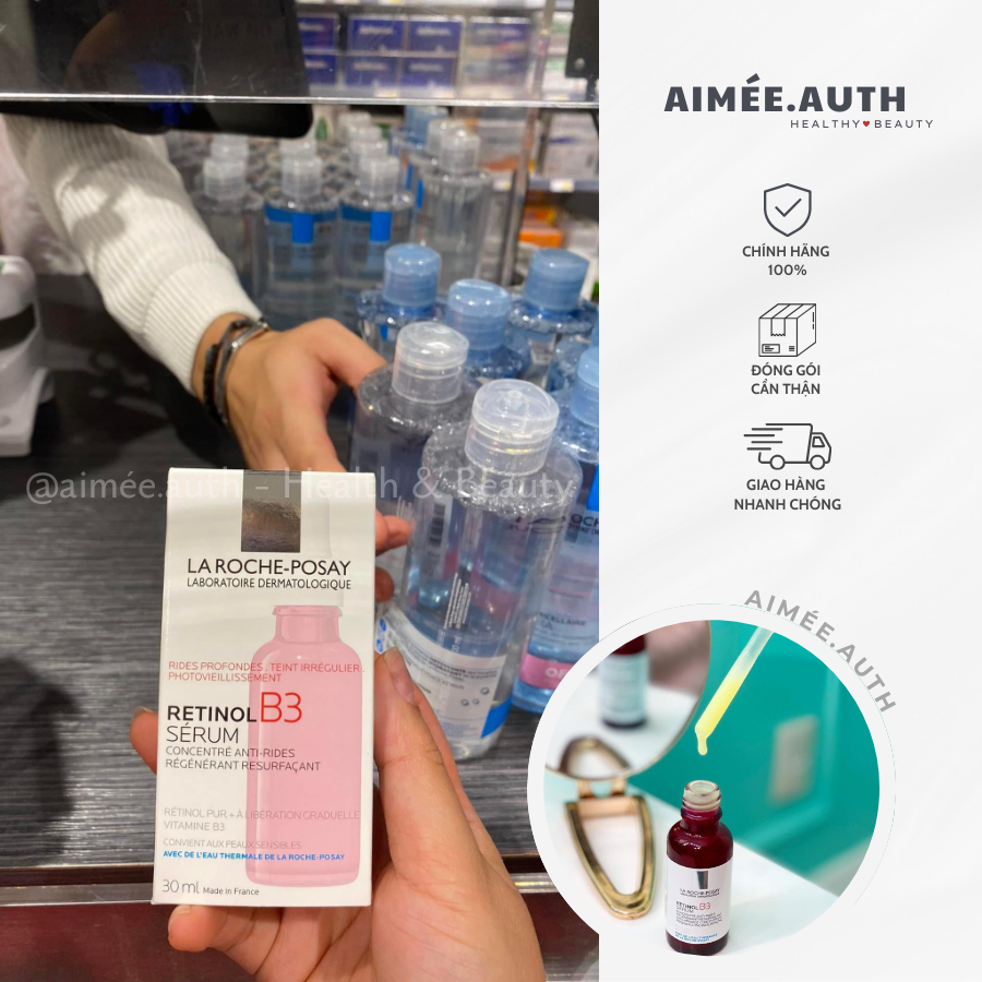 Serum giảm thâm nám Laroche Posay Retinol B3 Pháp - Hộp 30ML (ĐỦ BILL)