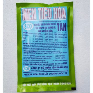 1 gói Men tiêu hóa 100g dùng kích thích tiêu hóa, phòng tiêu chảy, giảm mùi hôi, nâng cao sức đề kháng.