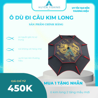Ô dù đi câu kim long ô kim long 2 tầng mẫu mới 2022, size 2m2 vs 2m4 h028