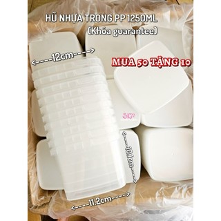 📍[MUA 50H TẶNG 10H]Set 50 HŨ NHỰA VUÔNG/TRÒN TRONG PP 1250ml/800ml/500ml/200ml (ĐỰNG ĐƯỢC THỨC ĂN)📍