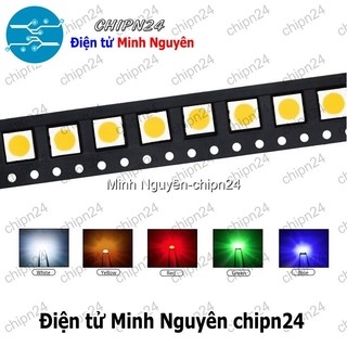 [10 con] (kx) led dán smd 5050 (đỏ/vàng/xanh lá/dương/trắng/ấm/7 màu rgb) - [chọn loại]
