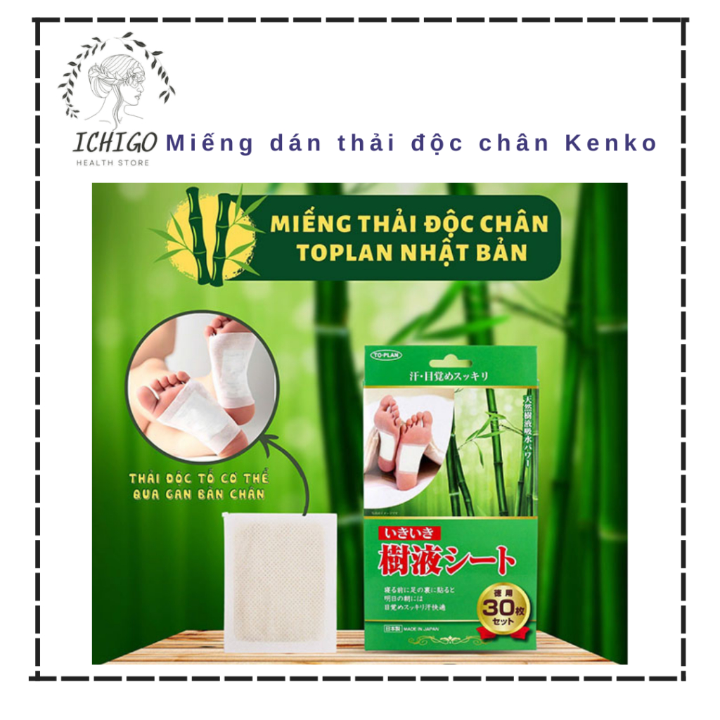 Mẫu mới - MIẾNG DÁN THẢI ĐỘC CHÂN KENKO 30 miếng