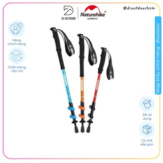 Gậy Trekking Leo Núi Naturehike NH17D001-Z, Gậy Leo Núi Rút Gọn, 3 khúc, siêu nhẹ chỉ 255g