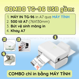 Máy in nhiệt TG-96 bản thường (USB) In Đơn Hàng Shopee, Tem, Mã Vạch, Hóa Đơn, dễ sử dụng