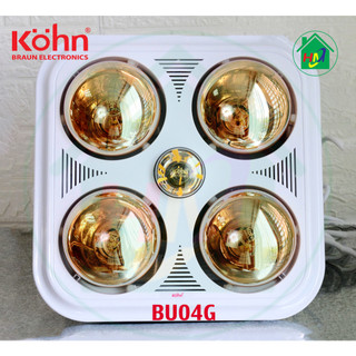Đèn sưởi nhà tắm âm trần 4 bóng kohn bu04g