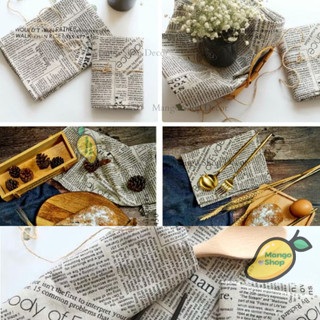Vải in tờ báo hỗ trợ chụp ảnh trang trí decor