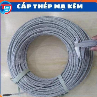 Cáp thép mạ kẽm, cáp lụa 2 ly, 3 ly, 4 ly, 5 ly, 6 ly, 8 ly, 10 ly cắt lẻ - cáp thép thái bình