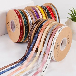 . Cuộn duy băng lụa in chữ rộng 1cm sang choảnh (chữ ngẫu nhiên)