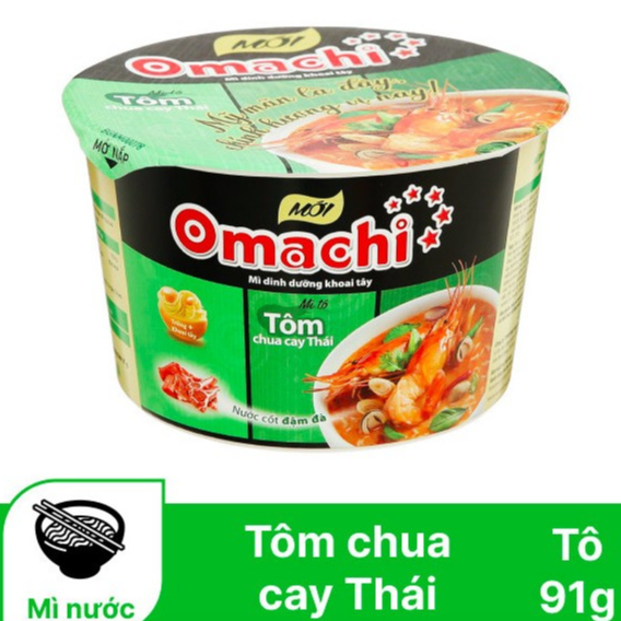 ( Thùng 18 tô ) Mì tô Omachi tôm CÀNG chua cay 93gr