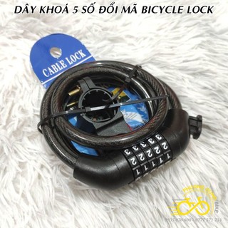 Dây khóa 5 số đổi mã xe đạp Bicycle Lock