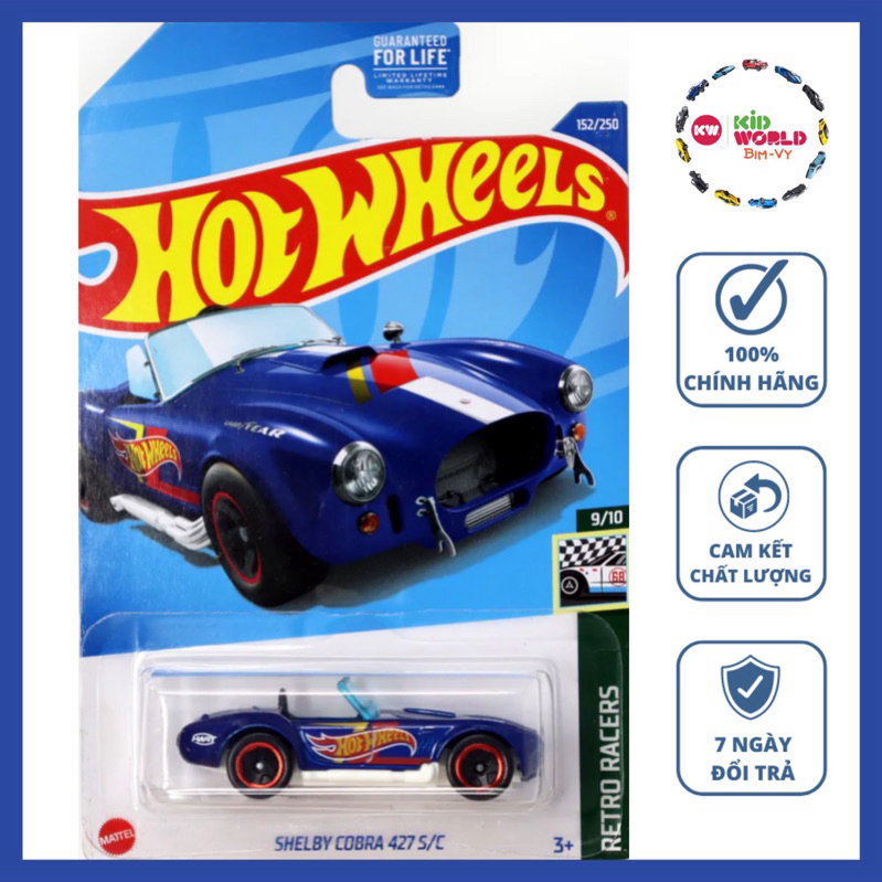 Xe mô hình Hot Wheels basic Shelby Cobra 427 S/C HCV65.