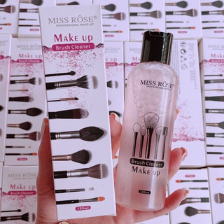 Dung Dịch Giặt Cọ, Nước Rửa Cọ chuyên nghiệp Miss Rose Makeup Brush Cleaner 180ml.