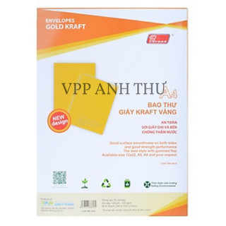 BAO THƯ VÀNG , TRẮNG A4 GRAND X/10c