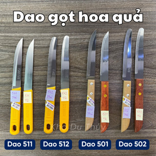 Dao gọt hoa quả đa năng siêu sắc bén, không gỉ cán vàng - cán gỗ, mũi tròn - mũi nhọn Thái Lan Kiwi