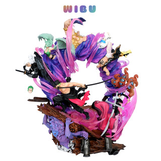 Mô Hình OnePiece Zoro và những bại tướng - Cao 23cm phụ kiện có 2 đầu + 4 kiếm, Figure OnePiece