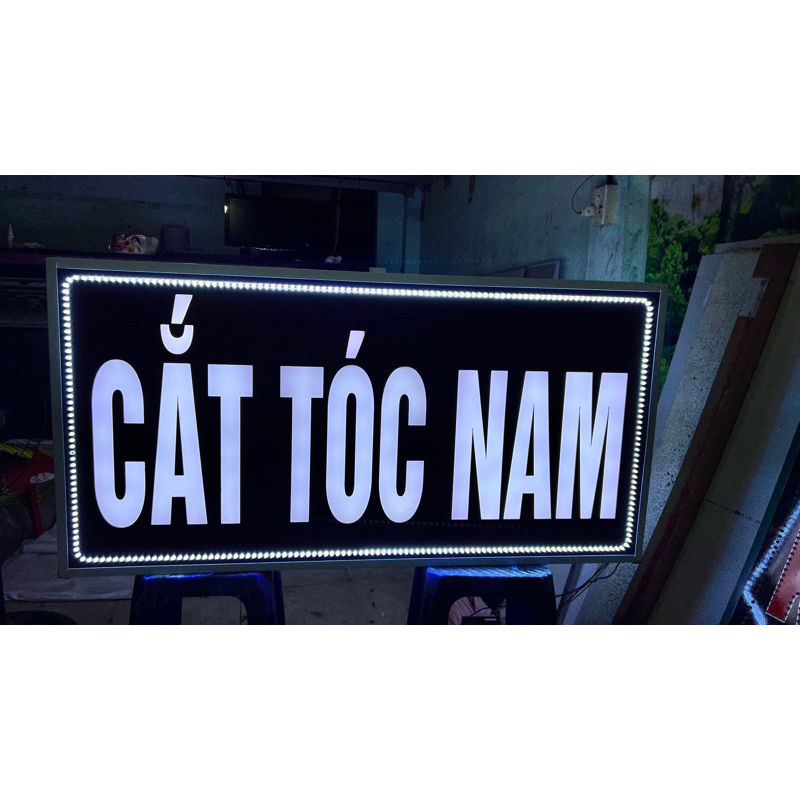 Hộp Đèn Alu Chữ LED Âm ,Viền Đèn Kích Thước 60x1m2
