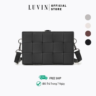 Túi Hộp Da Form Cứng LUVIN, Chất Liệu Cứng Cáp, Họa Tiết In Nổi Cực Chất