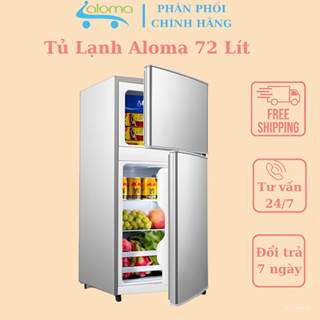 (Mẫu Mới 2025) Tủ Lạnh Mini 72 Lít ALOMA Làm Mát, Cấp Đông Thực Phẩm Với 7 Mức Điều Chỉnh Nhiệt Độ