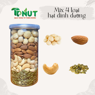  500g Hạt dinh dưỡng mix 4 loại hạt cao cấp TPNut  không có hạt óc chó  